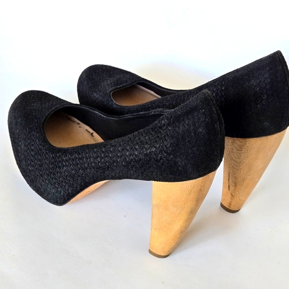 LOEFFLER RANDALL Women's Esther Wood Heel Pump size 6.5 - Picture 5 of 9